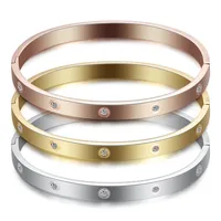 latest hot selling high quality fashion gold rose gold stainless steel zircon bangle bracelet women
latest hot selling high quality fashion gold rose gold stainless steel zircon bangle bracelet women