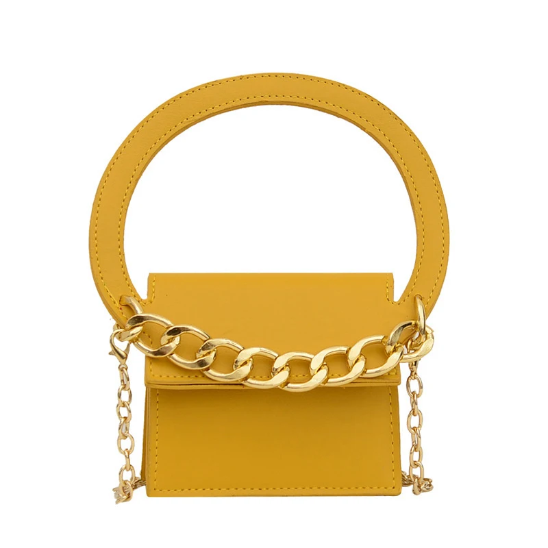 Creative Big Ring Handles Thick Metal Chain Shoulder Bag Fashionable All-match Lady Handbag Mini Light Messenger Chain Bag 357
Creative Big Ring Handles Thick Metal Chain Shoulder Bag Fashionable All-match Lady Handbag Mini Light Messenger Chain Bag 357