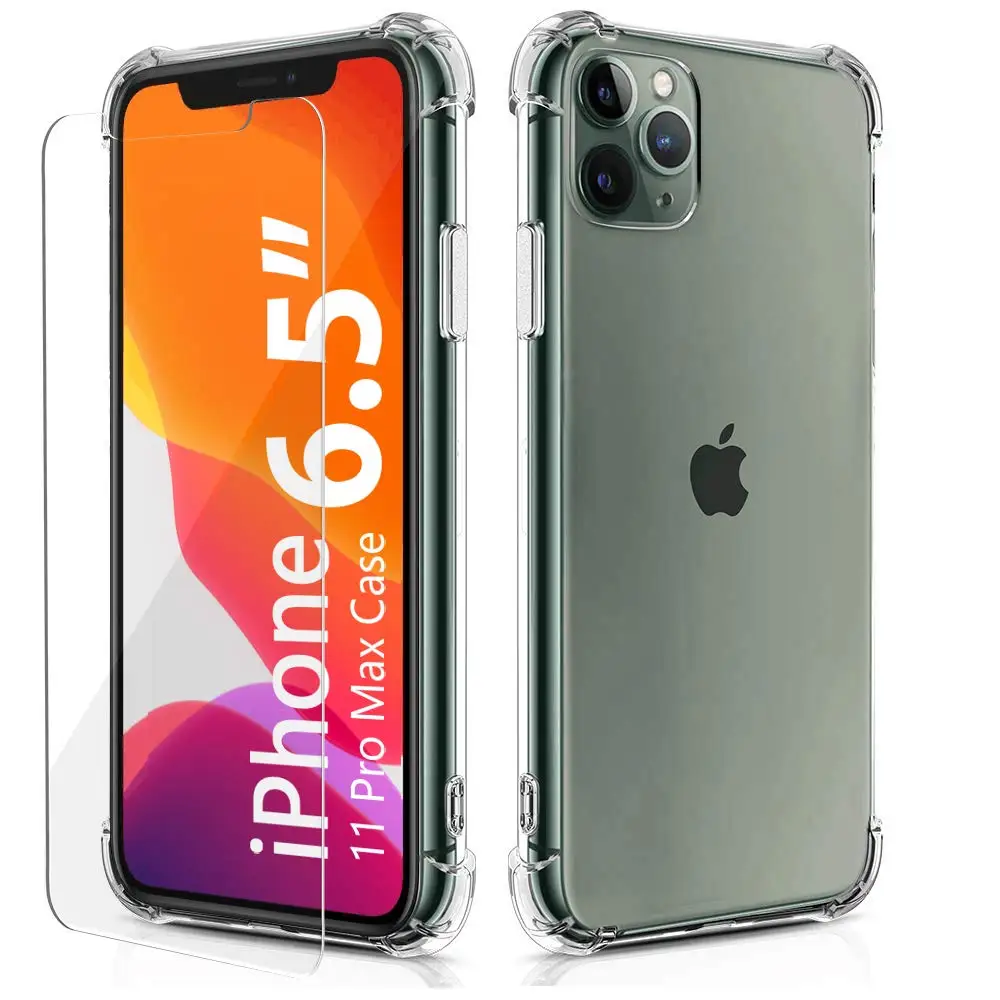 For iPhone 11 Case with Screen Protector,Shockproof Case For iphone 11 Pro Max X XR XS MAX Bumper Case with Screen Protector, Clear
For iPhone 11 Case with Screen Protector,Shockproof Case For iphone 11 Pro Max X XR XS MAX Bumper Case with Screen Protector, Clear