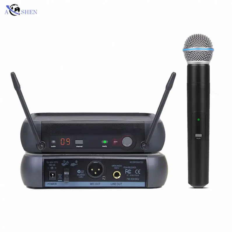 PGX4 Wireless Microphone system PGX24 BETA58A for stage ktv home performance, Black
PGX4 Wireless Microphone system PGX24 BETA58A for stage ktv home performance, Black