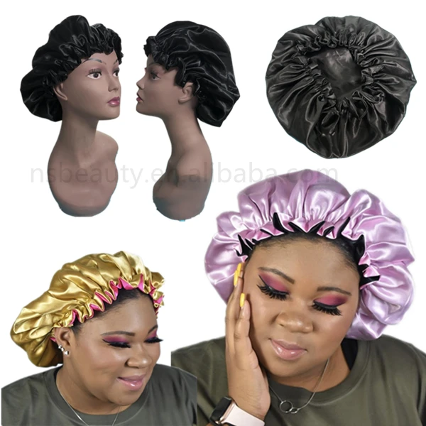NS Beauty BABY and ADULT Hair Bonnets Silk Best Quality Double Layer Satin bonnets silk bonnet with custom logo, Customized color
NS Beauty BABY and ADULT Hair Bonnets Silk Best Quality Double Layer Satin bonnets silk bonnet with custom logo, Customized color
