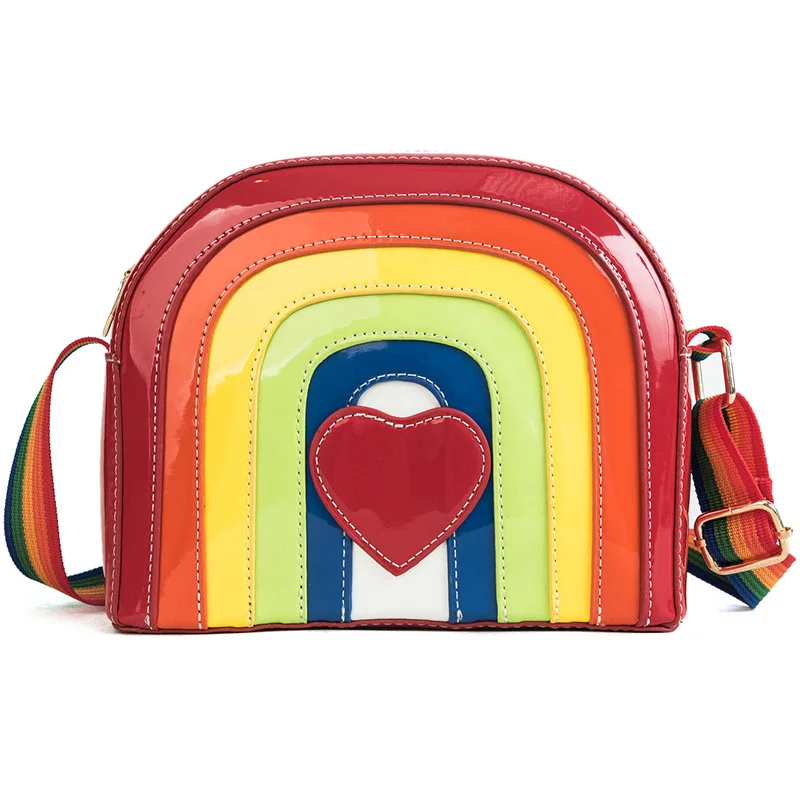 rainbow heart heart-shaped sweet one shoudler european beautiful modern shiny Messenger crossbody Bag
rainbow heart heart-shaped sweet one shoudler european beautiful modern shiny Messenger crossbody Bag