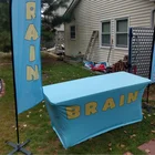 custom promotional advertising tradeshow exhibition event 4ft 122cm spandex stretch table cover
