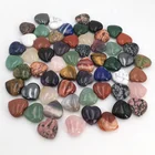30MM Chakra Reiki Healing Crystals Tumbled Heart Cabochon Stones Quartz for Decor Love Heart Collection
