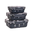 microwave safe glass meal bpa free food storage containers airtight lunch box with silicone sleeve