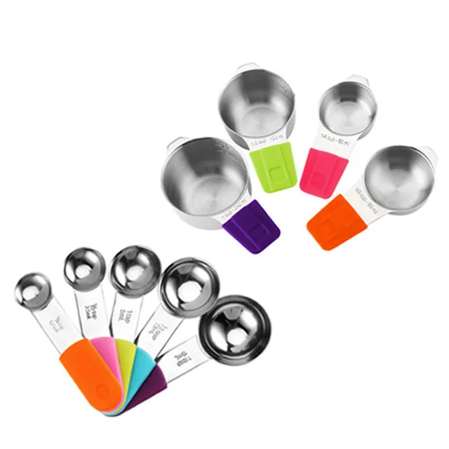 Stackable Colorful 9pcs Stainless Steel Measuring Cup and Spoon Set For for Kitchen Baking Tools
Stackable Colorful 9pcs Stainless Steel Measuring Cup and Spoon Set For for Kitchen Baking Tools