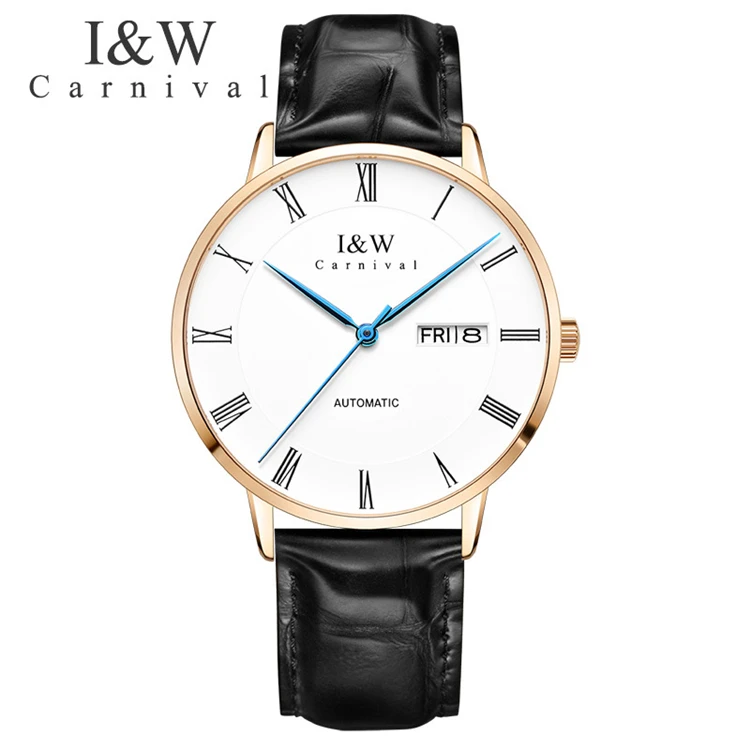 CARNIVAL 8861G Top Luxury Brand Quality Watches Men Automatic Mechanical Watch Sapphire Waterproof Leather Male Wristwatches
CARNIVAL 8861G Top Luxury Brand Quality Watches Men Automatic Mechanical Watch Sapphire Waterproof Leather Male Wristwatches