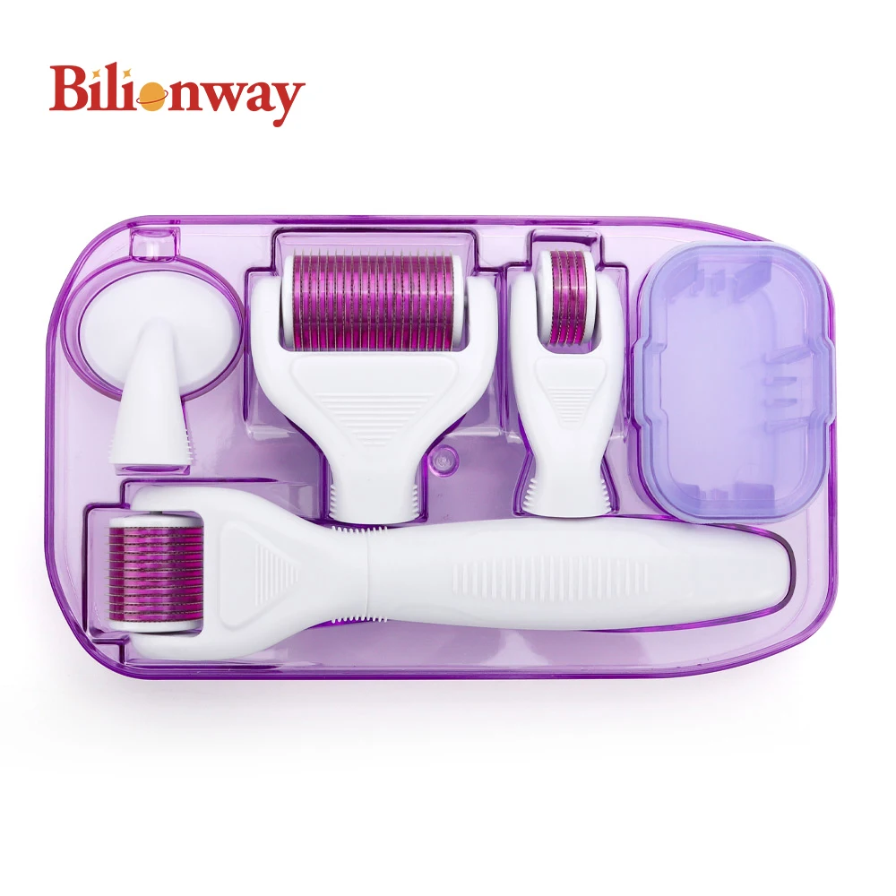 6 in 1 Derma Roller Stainless Steel Needle 0.25 0.3 mm Facial Roller Micro-needle Roller System Kits for Skin Care Rejuvenation, Rose red
6 in 1 Derma Roller Stainless Steel Needle 0.25 0.3 mm Facial Roller Micro-needle Roller System Kits for Skin Care Rejuvenation, Rose red