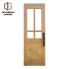 Good quality factory directly wooden bifold doors with glass back wood iron entry