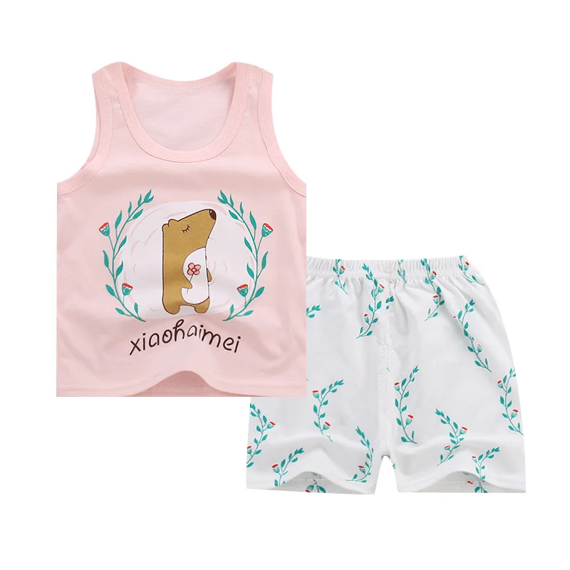 Children's Clothing Sets Cartoon Printed Summer Sleeveless 2pcs Set For 1-5 Years Child, 40 colors for choose
Children's Clothing Sets Cartoon Printed Summer Sleeveless 2pcs Set For 1-5 Years Child, 40 colors for choose