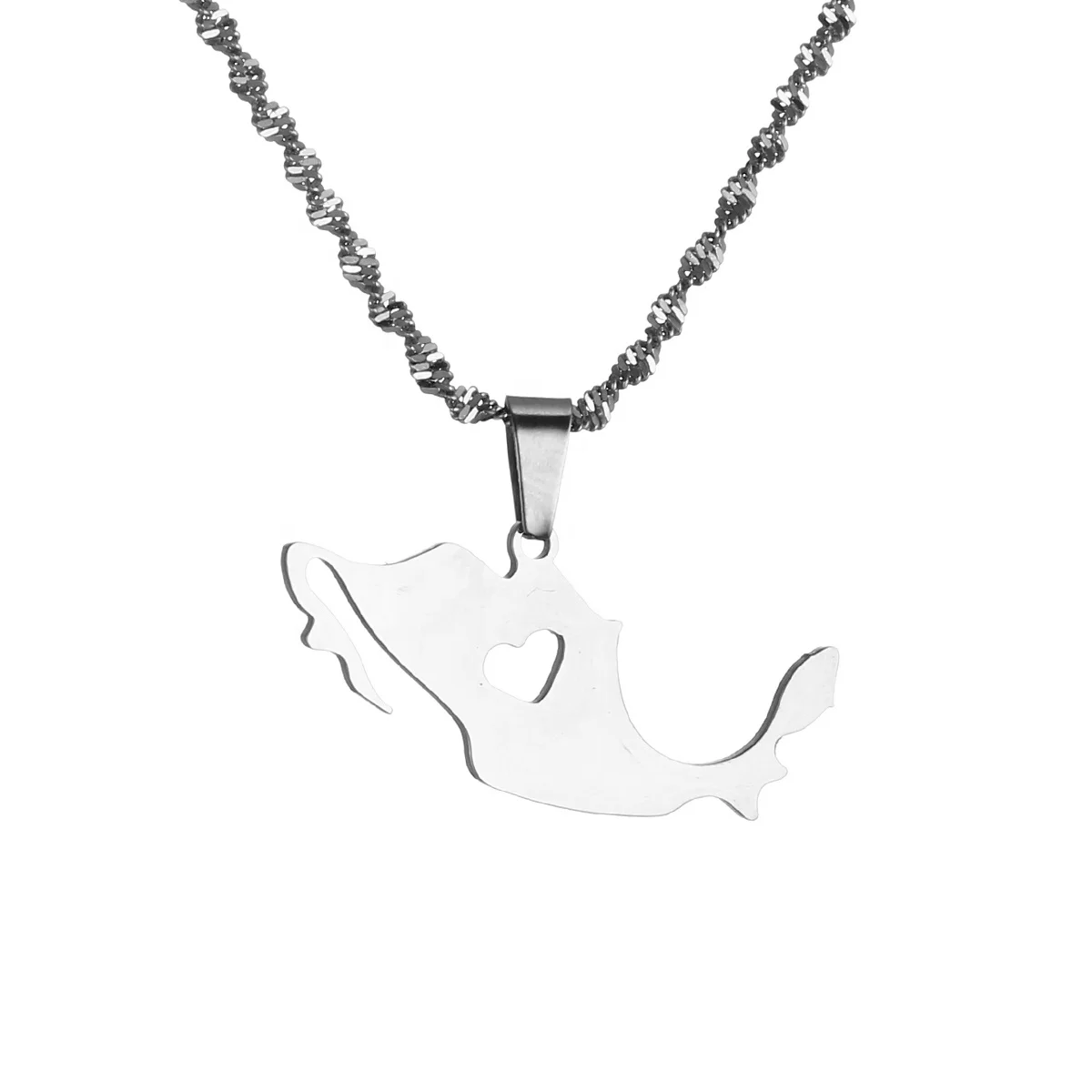 Stainless Steel Silver Color Mexico Map Pendant Necklace Fashion Mexican Map Charm Jewelry
Stainless Steel Silver Color Mexico Map Pendant Necklace Fashion Mexican Map Charm Jewelry