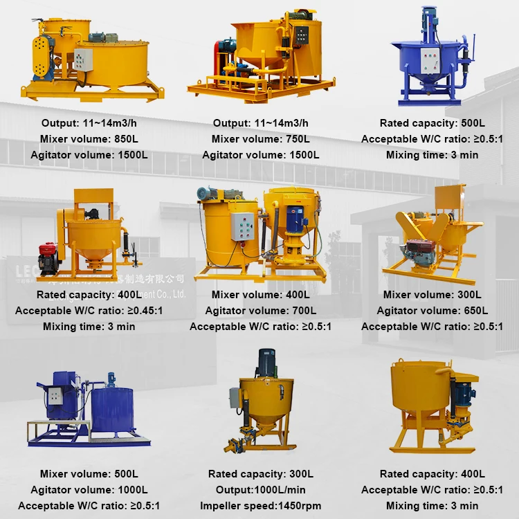 LM400D diesel power cement grout mixer machine