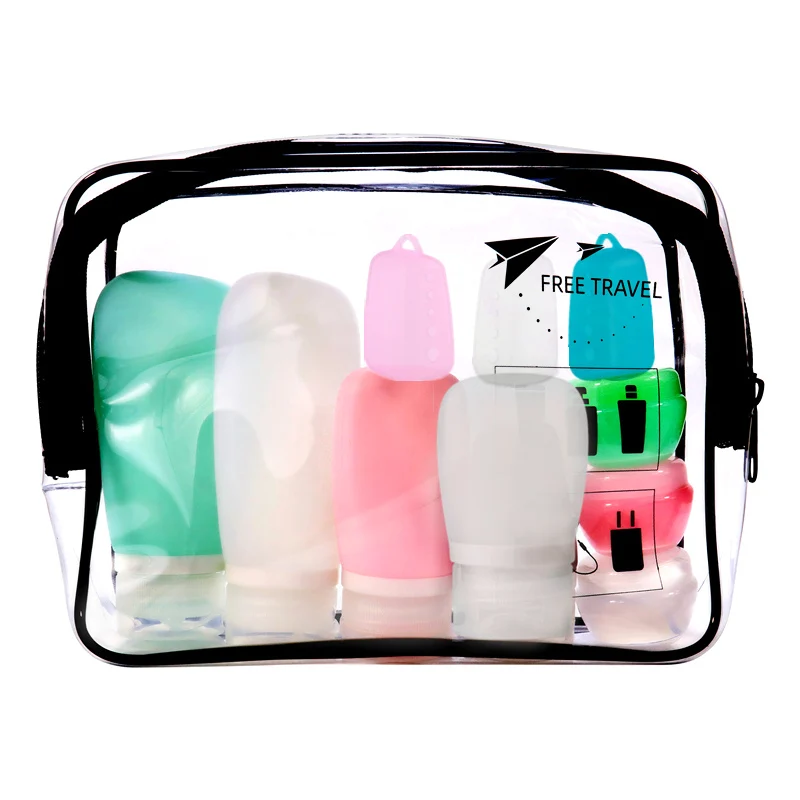 Reusable 4 In 1 Leak Proof Squeezable Travel Accessories Silicone Soap Squeeze Bottle Travel Bottle Set With Transparent Pouch
Reusable 4 In 1 Leak Proof Squeezable Travel Accessories Silicone Soap Squeeze Bottle Travel Bottle Set With Transparent Pouch