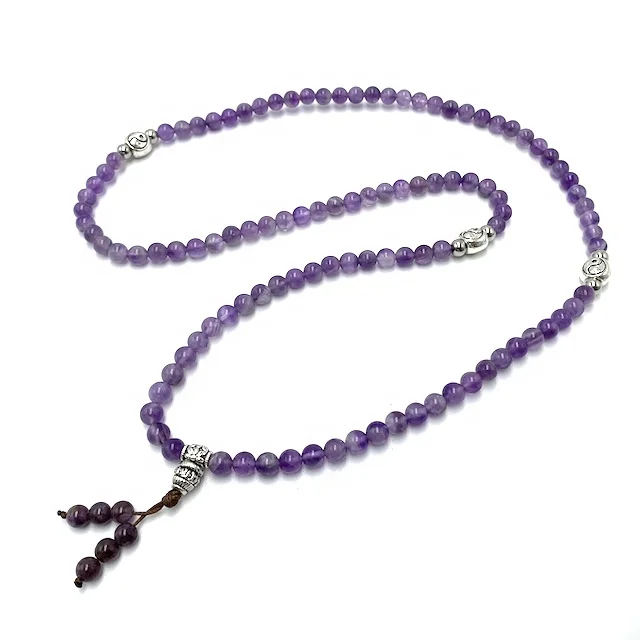 Fashion Handmade Women Magic Mala 6 Mm Amethyst Gemstone Bead Necklace, Purple
Fashion Handmade Women Magic Mala 6 Mm Amethyst Gemstone Bead Necklace, Purple