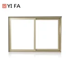 sound proof wood grain color double tempered glass aluminium sliding window from china