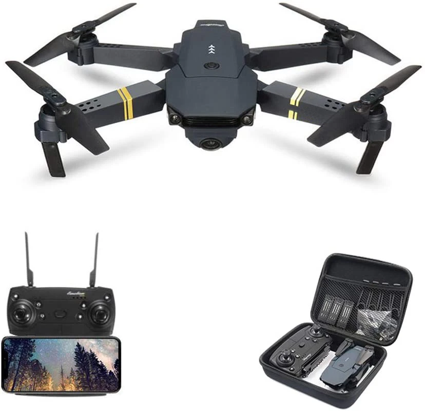 

Drone E58 Aircraft 2021 Hot Mini Drones with 4K HD Camera WIFI FPV Quadcopter Foldable Control Kit Portable Toy Dron E58 Drone, Black