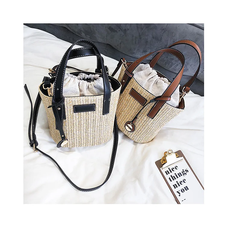 Summer Straw Bucket Bags Leisure Women Crossbody Bags New Fashion Handbags String Tote Purses Female Knitting Hand Bags pouch 
Summer Straw Bucket Bags Leisure Women Crossbody Bags New Fashion Handbags String Tote Purses Female Knitting Hand Bags pouch