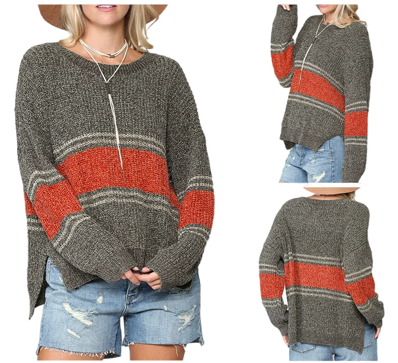 Hot Sale Striped Pattern Soft Knitwear Long Sleeve Knitted Contrast Color Stripes Winter Wears Custom Sweater
Hot Sale Striped Pattern Soft Knitwear Long Sleeve Knitted Contrast Color Stripes Winter Wears Custom Sweater