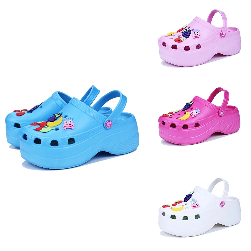 New Arrival Fashion Sandals Thick Sole High Heel Croc Lady Platform Women Clogs Shoes
New Arrival Fashion Sandals Thick Sole High Heel Croc Lady Platform Women Clogs Shoes