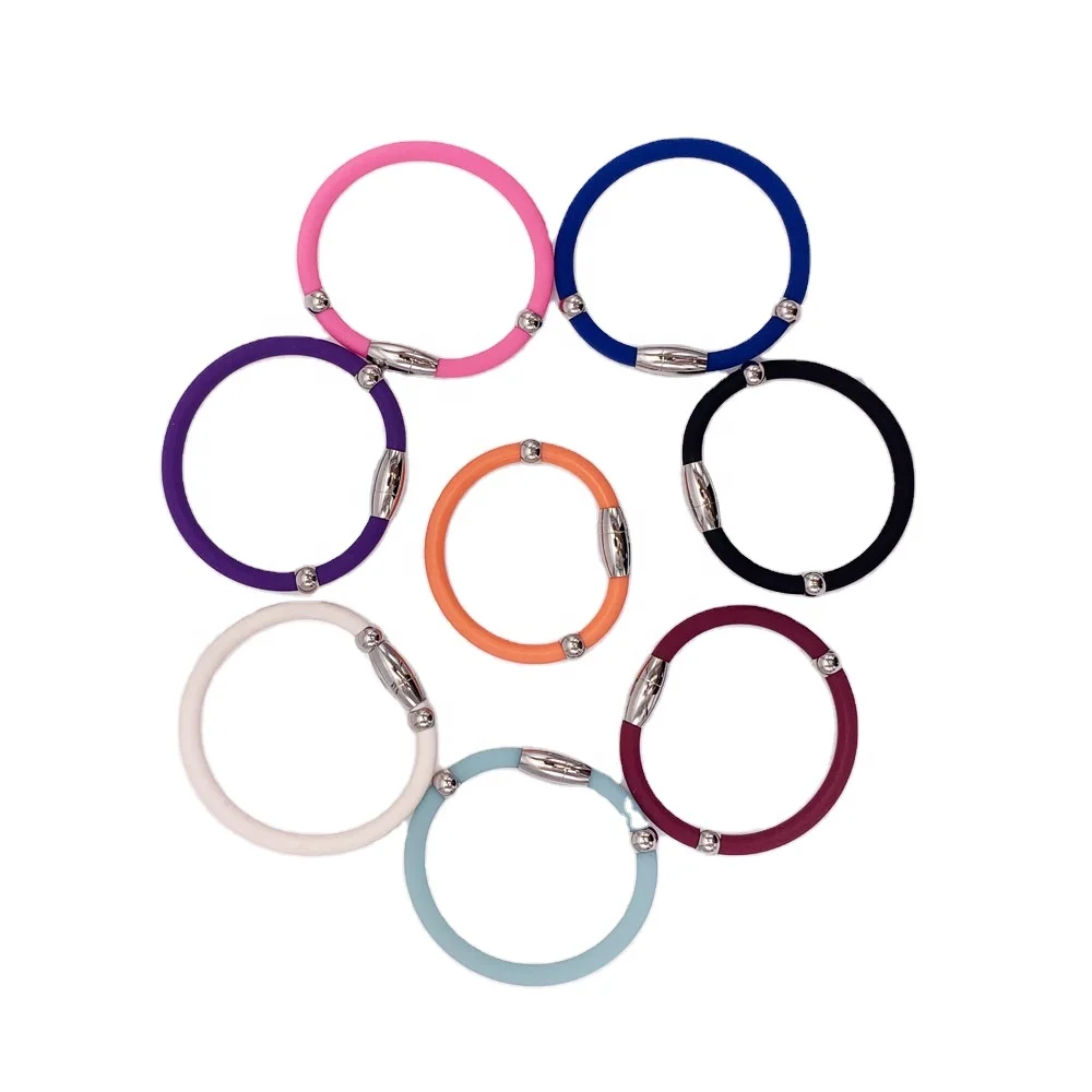Silicone ruby rope elastic magnetic navy blue coral pink sky blue purple bracelet
Silicone ruby rope elastic magnetic navy blue coral pink sky blue purple bracelet