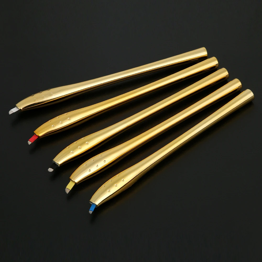 Lushcolor Sterilized Disposable Microblading Pen For Eyebrow Microblading Tattoo, Gold
Lushcolor Sterilized Disposable Microblading Pen For Eyebrow Microblading Tattoo, Gold