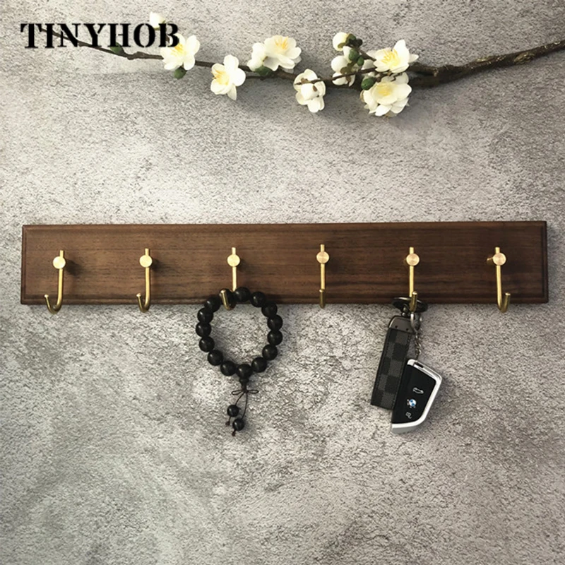Vintage Style Wood with Brass Robe Key Hook Holder Clothes Storage Wall Hook Clothes Hat Hanger for Bedroom Living Room F-2166, As shown
Vintage Style Wood with Brass Robe Key Hook Holder Clothes Storage Wall Hook Clothes Hat Hanger for Bedroom Living Room F-2166, As shown