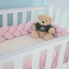 2019 New style customized knotted braid baby lounger crib bumper protect cot bumper baby