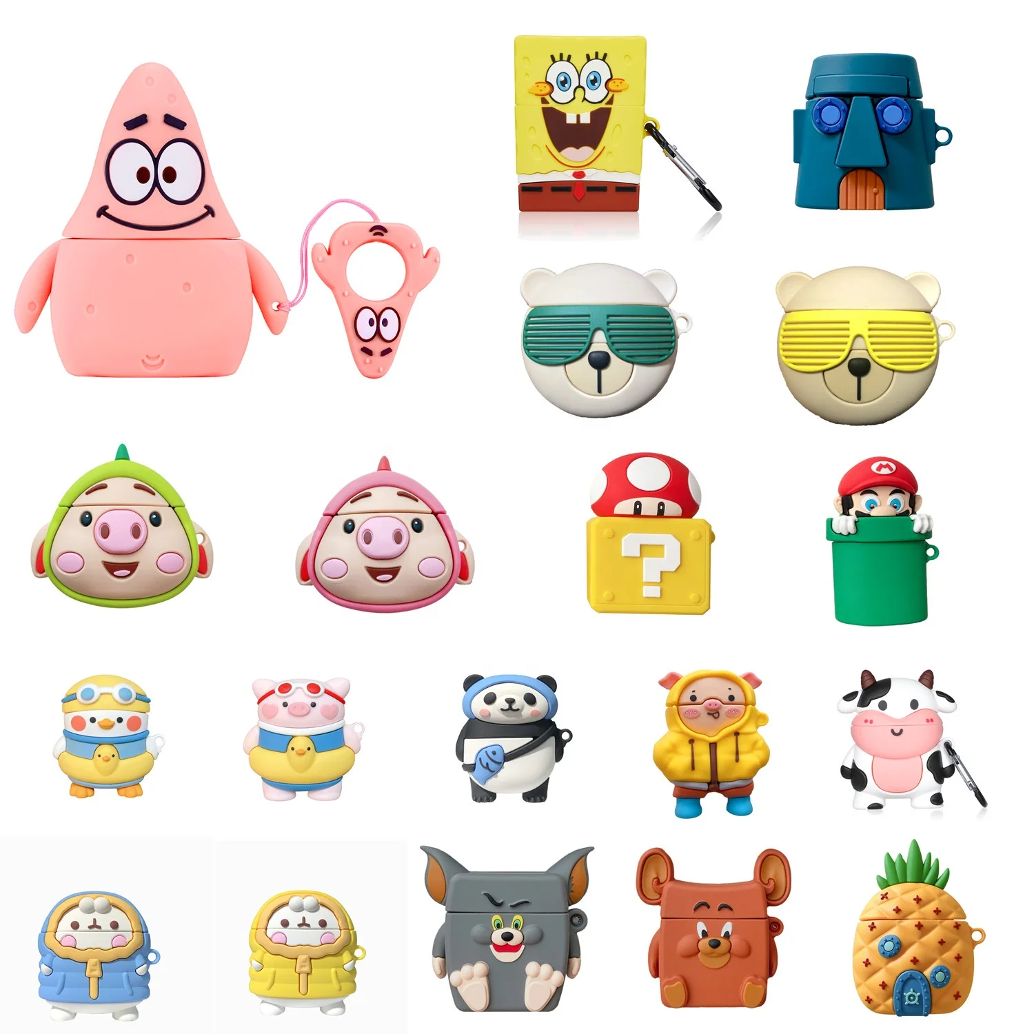 Gemfits For AirPods Case 3D Fashion Design Earphone Cases For Airpod 1 2 Protect Cover Accessories with Finger Ring Strap, Multiple colors
Gemfits For AirPods Case 3D Fashion Design Earphone Cases For Airpod 1 2 Protect Cover Accessories with Finger Ring Strap, Multiple colors