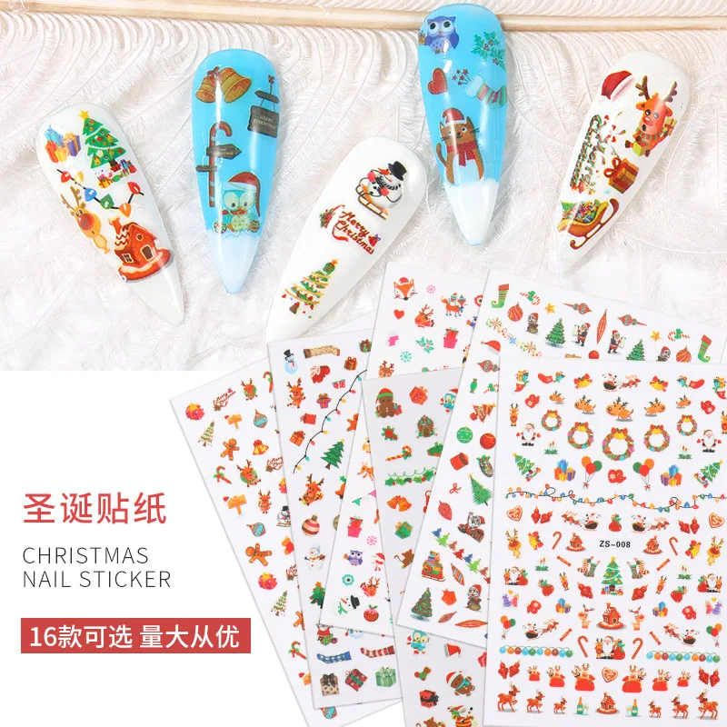 Best Selling Christmas Nail Decal Sticker Children's cartoon snowflake European and American nail stickers, Picture shows
Best Selling Christmas Nail Decal Sticker Children's cartoon snowflake European and American nail stickers, Picture shows