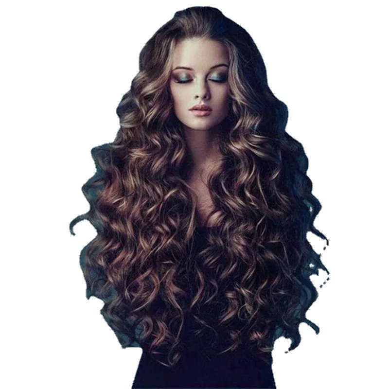 Europe And America Front Lace Human Hair Wig Long Curly Hair Central Parting Hand Tied Wig, Picture color
Europe And America Front Lace Human Hair Wig Long Curly Hair Central Parting Hand Tied Wig, Picture color