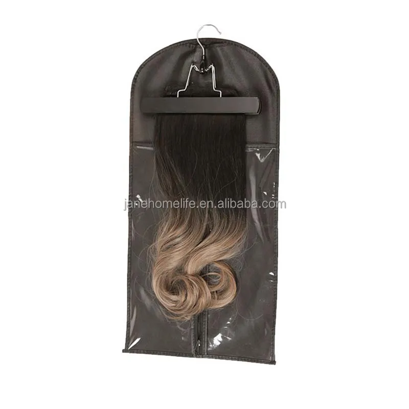 Custom logo black blue dust luxury frosted transparent PVC satin hair wig storage bag with wig bags storage hanger, Black and clear
Custom logo black blue dust luxury frosted transparent PVC satin hair wig storage bag with wig bags storage hanger, Black and clear