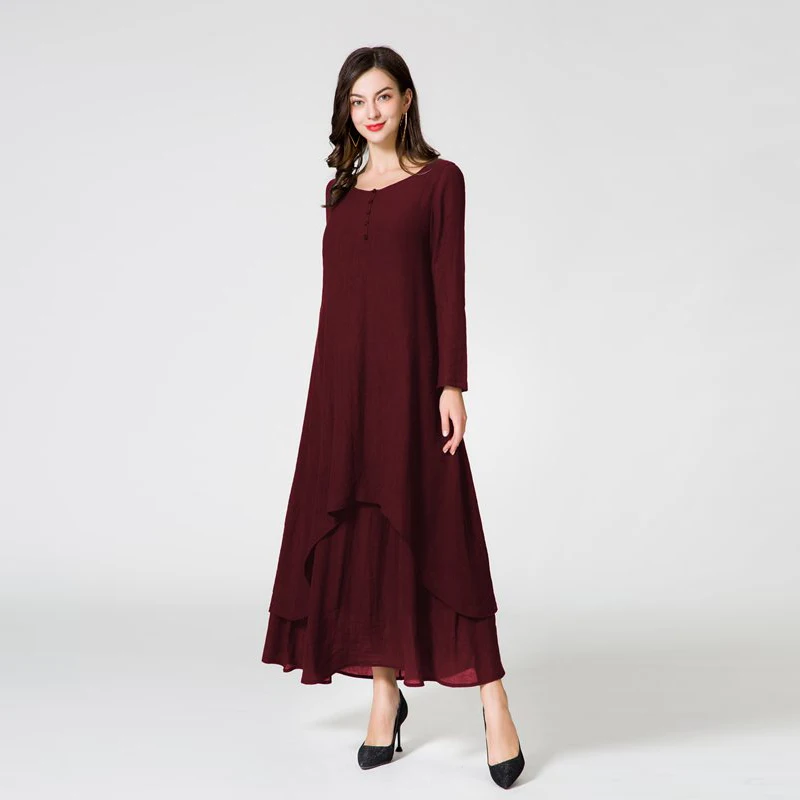 Women's spring and autumn long sleeve round neck solid color dress casual loose pullover street clothing
Women's spring and autumn long sleeve round neck solid color dress casual loose pullover street clothing