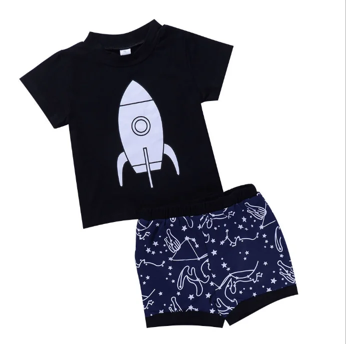 Wholesale Boys Clothing Summer Boutique Kids Print Cotton T-shirts and Shorts 2PCS Sets Children Clothing, Black
Wholesale Boys Clothing Summer Boutique Kids Print Cotton T-shirts and Shorts 2PCS Sets Children Clothing, Black