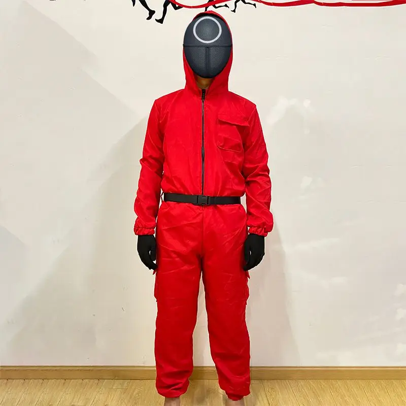 Cr410 cosplay games halloween costume villain jump suit the squid game red guard jumpsuit customs
Cr410 cosplay games halloween costume villain jump suit the squid game red guard jumpsuit customs
