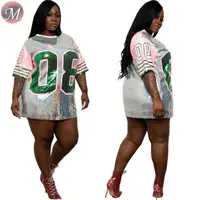 D90801002 queenmoen wholesale hot fashion design full sequins short sleeve woman plus size casual t-shirt
D90801002 queenmoen wholesale hot fashion design full sequins short sleeve woman plus size casual t-shirt