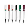 Assorted Color Country Flag Printing Government World Cup match Promotional Plastic Ball Pen Ballpoint Pen with Chrome Clip