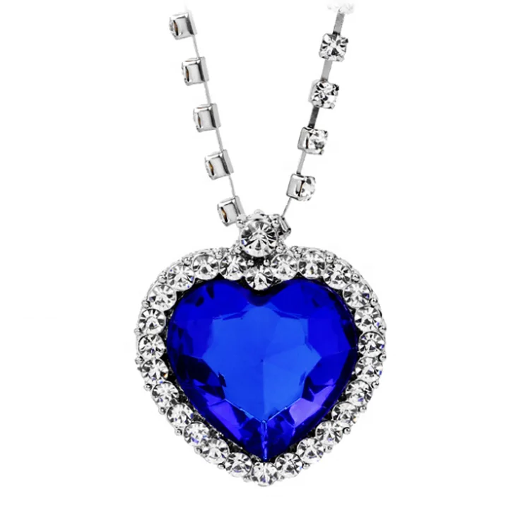 

The Heart of the Ocean necklace crystal Titanic jewelry, As pictures