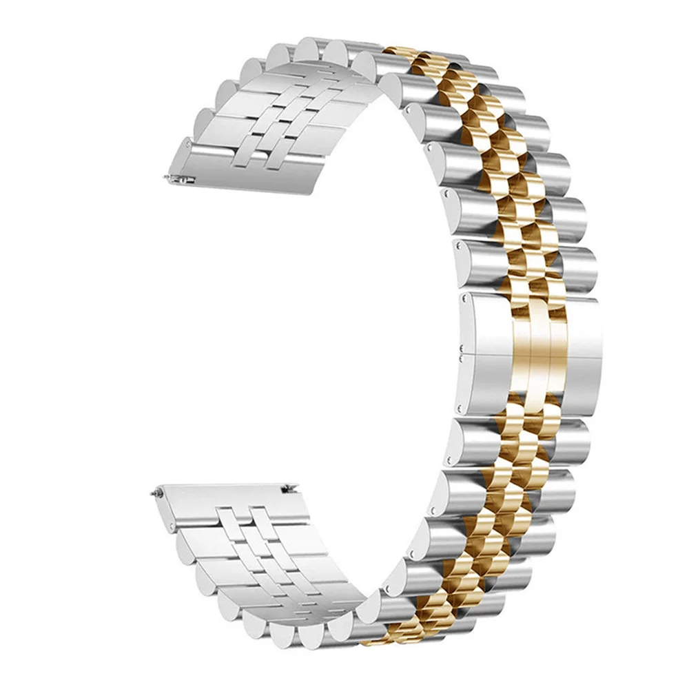 For Smartwatch band 20mm 22mm Five baht steel strap Loop Straps with, Multi-color optional or customized
For Smartwatch band 20mm 22mm Five baht steel strap Loop Straps with, Multi-color optional or customized