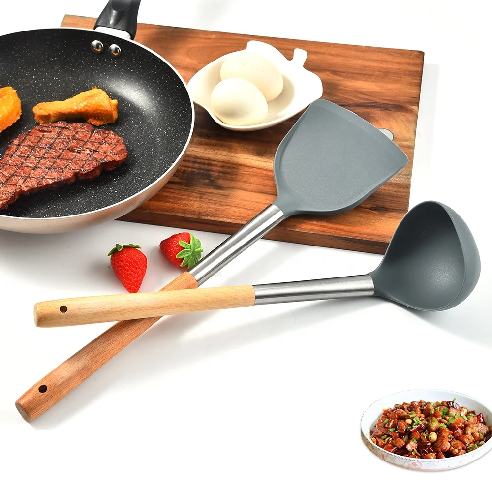 2 Pcs / Set High Resistance Silicone Shovel And Soup Spoon for Cooking Non-Stick Kitchen Utensils
2 Pcs / Set High Resistance Silicone Shovel And Soup Spoon for Cooking Non-Stick Kitchen Utensils