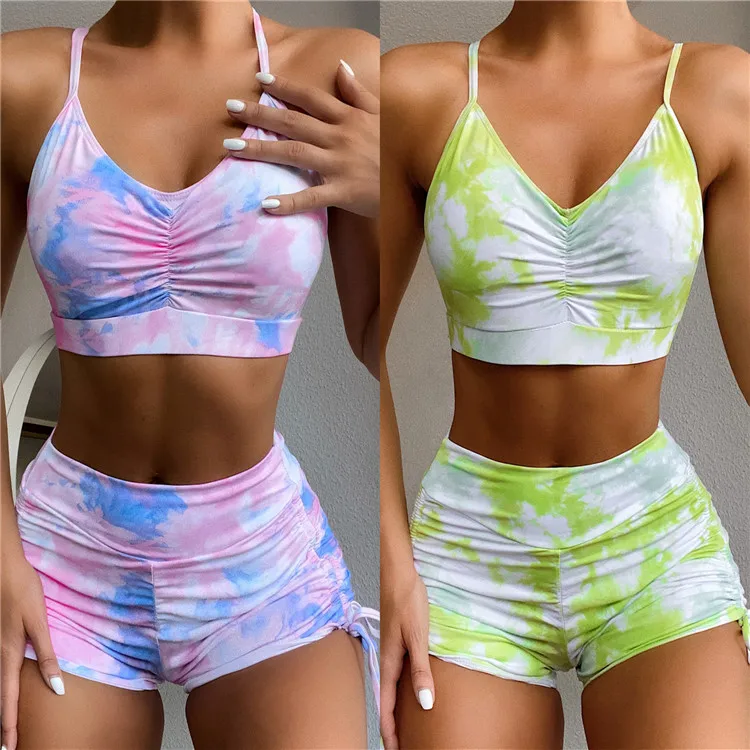 Tie Dye Tracksuit Women Two Piece Set Padded Crop Top Side Drawstring Tie Up Shorts Sets Summer Loungewear Set 2020 New
Tie Dye Tracksuit Women Two Piece Set Padded Crop Top Side Drawstring Tie Up Shorts Sets Summer Loungewear Set 2020 New