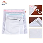 Laundry Bag Laundry Wash Bag Foldable Travel Polyester Zipper Mesh Laundry Wash Bag