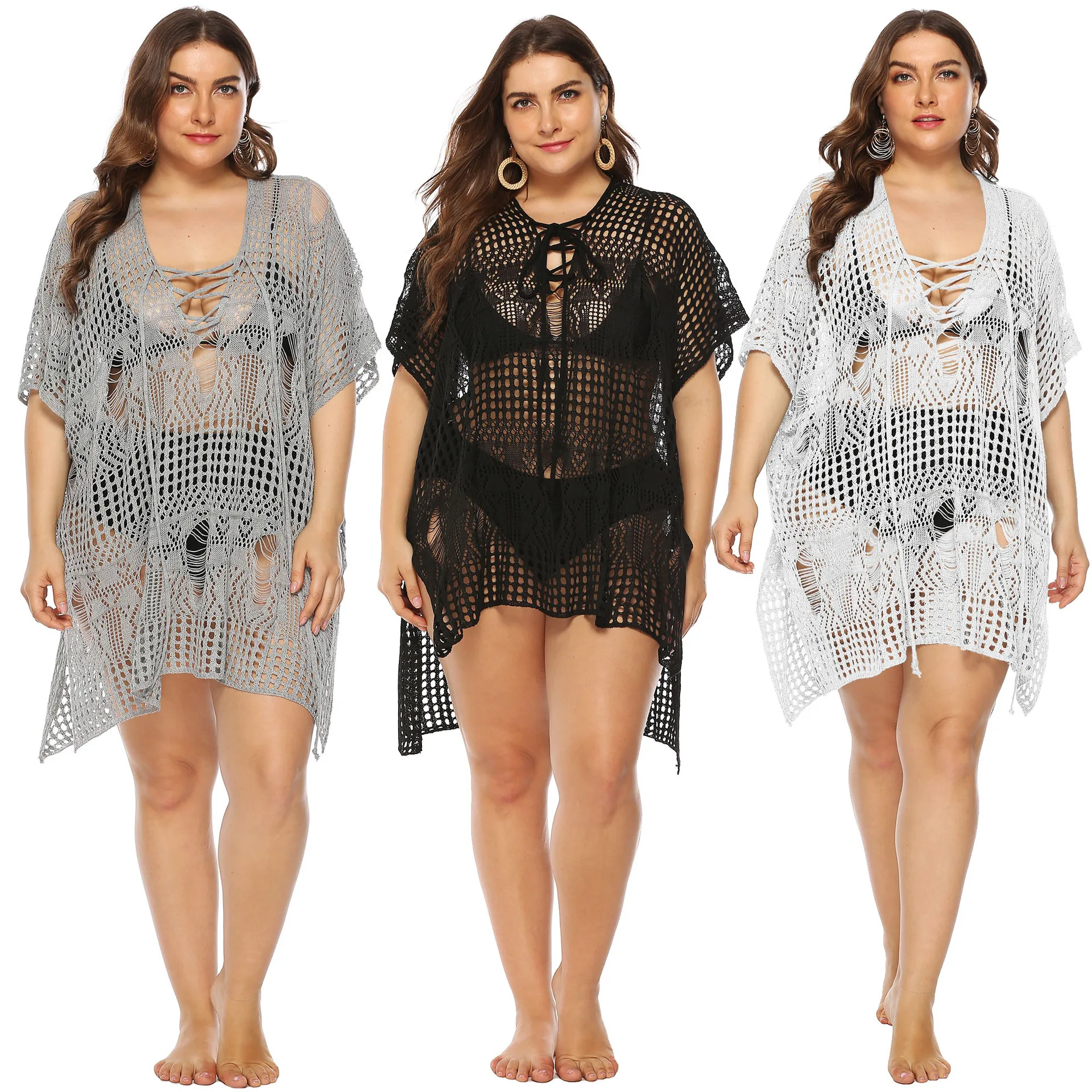 European and American large size women's dress, loose hollow-out perspective Beach Skirt dresses women ladies
European and American large size women's dress, loose hollow-out perspective Beach Skirt dresses women ladies