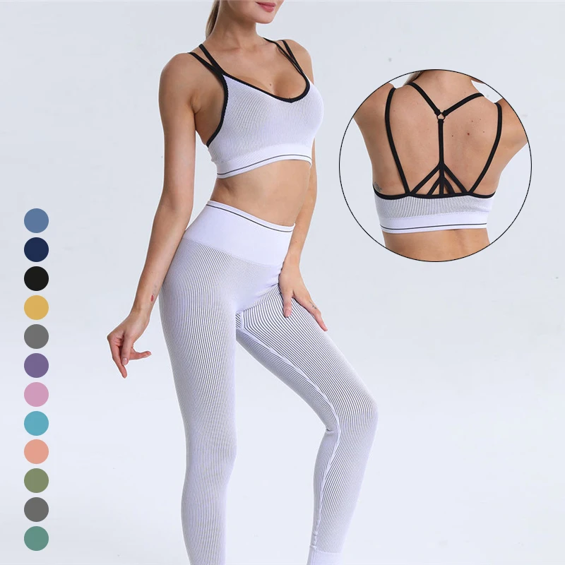 New Arrival Thread High Elasticity Quick Dry Beauty Back Two Piece Top Leggings Underwear Sportswear Yoga Suit, Customized colors
New Arrival Thread High Elasticity Quick Dry Beauty Back Two Piece Top Leggings Underwear Sportswear Yoga Suit, Customized colors