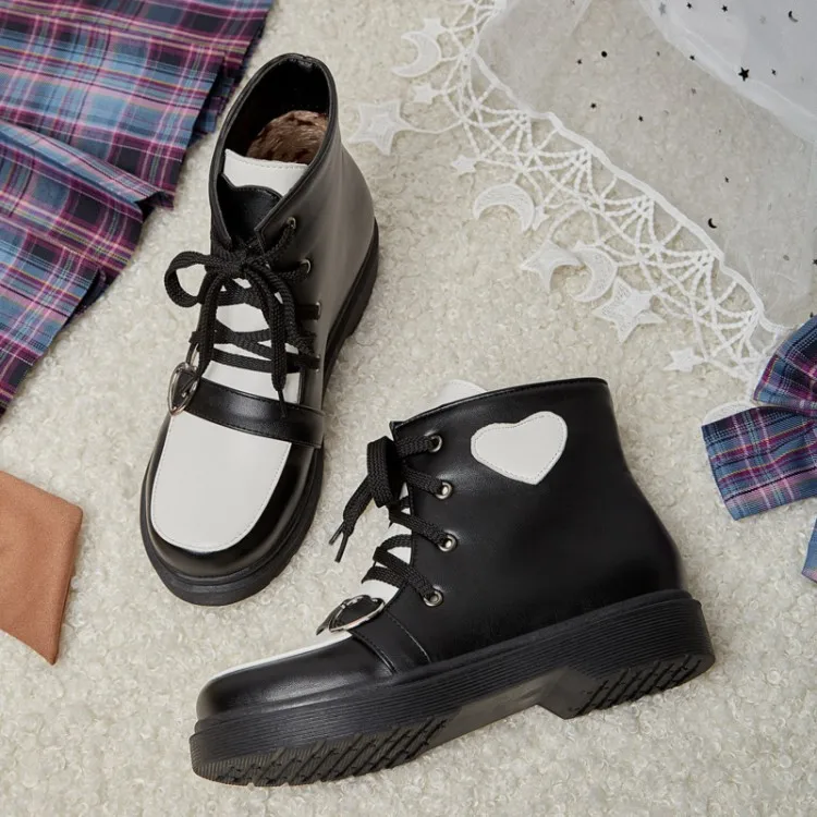 New Style Fall and Winter Fashion Girls Ankle Boots Round Head Flat Lace-up Lolita Boots for Girls Plus Size
New Style Fall and Winter Fashion Girls Ankle Boots Round Head Flat Lace-up Lolita Boots for Girls Plus Size