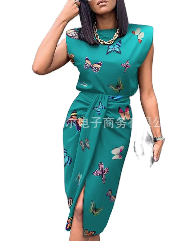 Wholesale fashion lady fall casual long sleeve mini Butterfly Print Tie Front Long Sleeve dresses
Wholesale fashion lady fall casual long sleeve mini Butterfly Print Tie Front Long Sleeve dresses