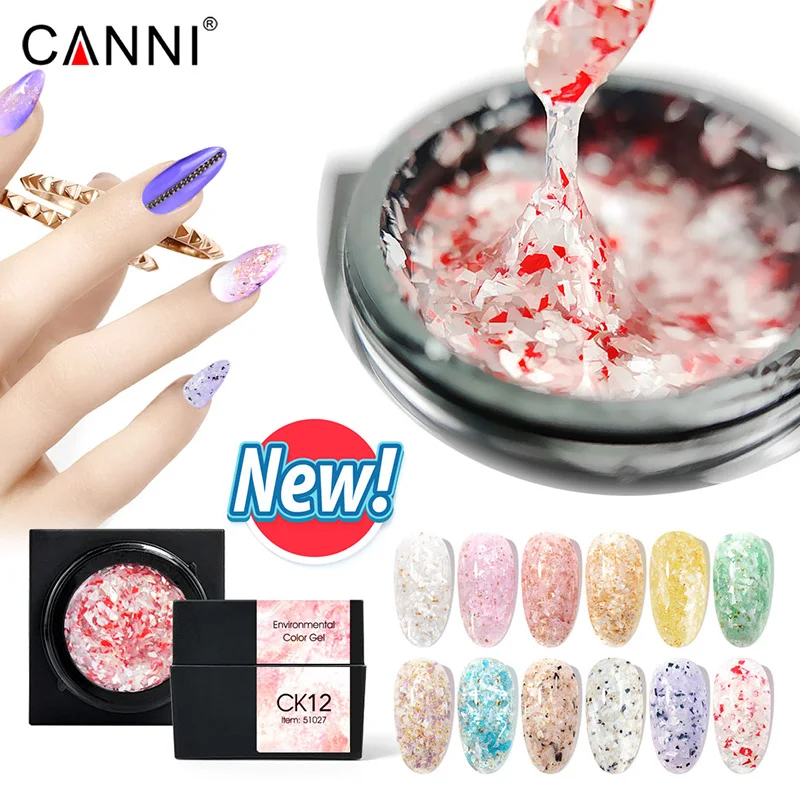 CANNI Colored ore gel 12 colors summer sequin mineral color new formula UV&LED special colorful nail gel 51027
CANNI Colored ore gel 12 colors summer sequin mineral color new formula UV&LED special colorful nail gel 51027