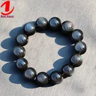 Obsidian Bracelet Black Ice Color Beaded Yoga Women Set Wish Wholesale Stretch Obsidian Bracelet
