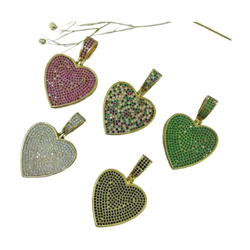 Valentine's Day Brass Pendant love shape inlaid Zircon Pendant Love Necklace Pendant Earrings peach heart shape, Colored zircon
Valentine's Day Brass Pendant love shape inlaid Zircon Pendant Love Necklace Pendant Earrings peach heart shape, Colored zircon