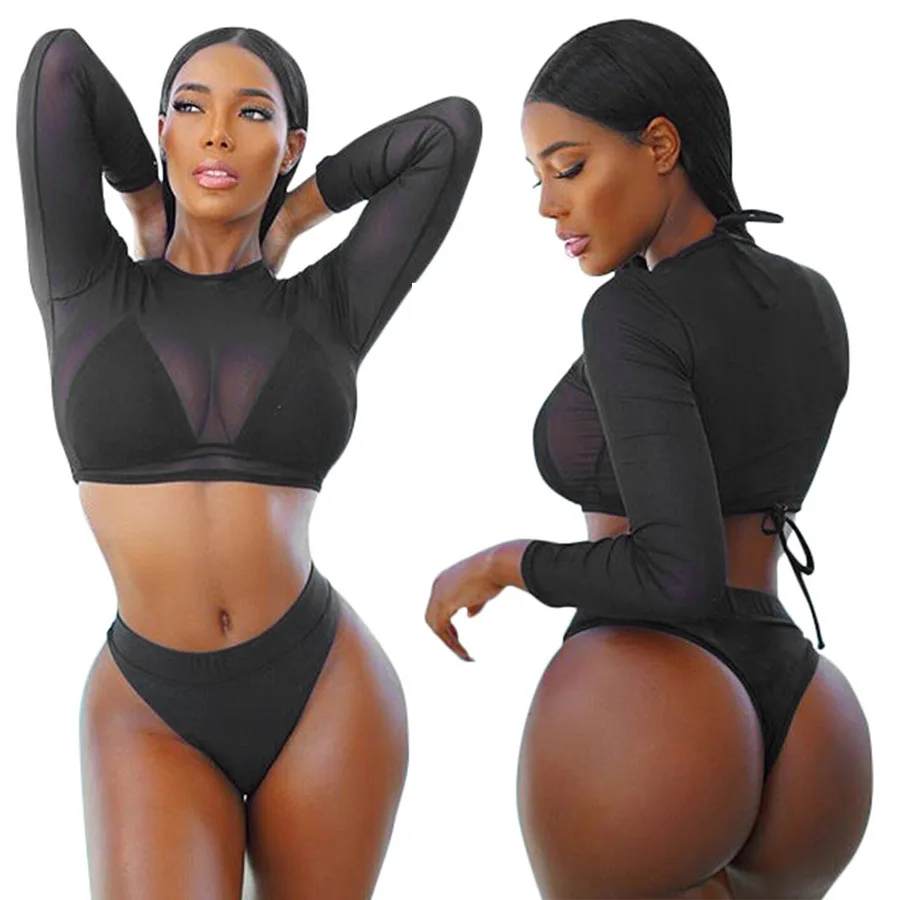 Black color Bikini Women Swimwear Female Swimsuit Three-Pieces Bikini Set Long Sleeve Swimsuit Plus Size Bathing Suit, Picture showed
Black color Bikini Women Swimwear Female Swimsuit Three-Pieces Bikini Set Long Sleeve Swimsuit Plus Size Bathing Suit, Picture showed
