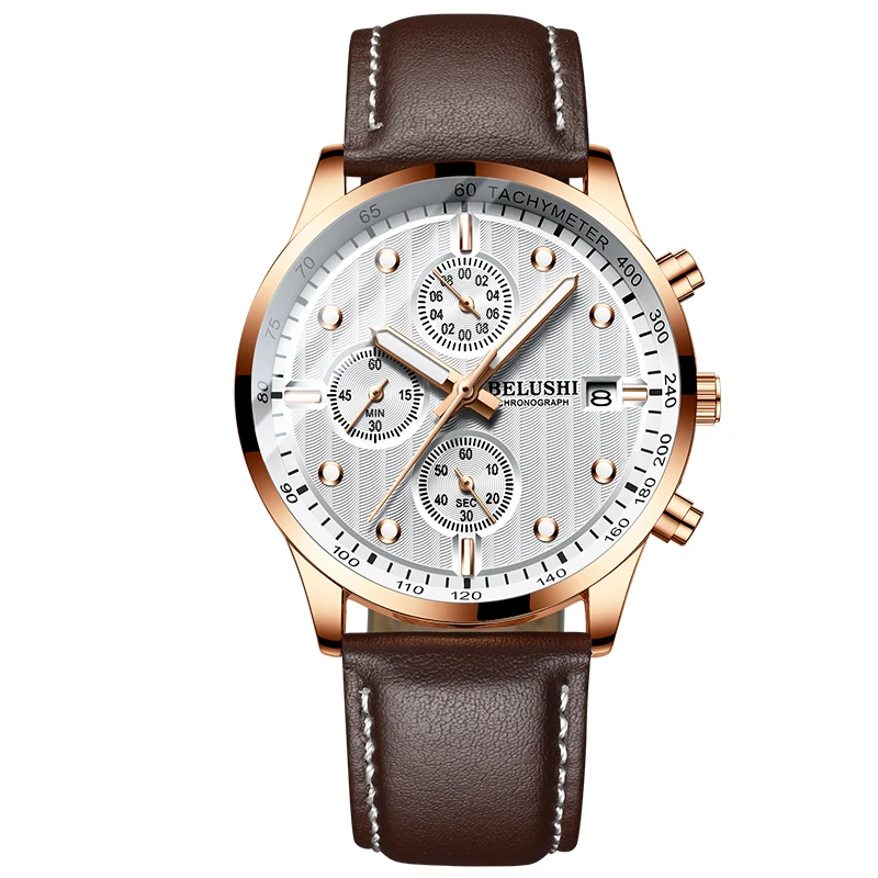Fashion Leather Men Watches Chronograph Sport Quartz Watch Men Business Waterproof Luminous Wristwatch Relogio Masculino, Multi colors
Fashion Leather Men Watches Chronograph Sport Quartz Watch Men Business Waterproof Luminous Wristwatch Relogio Masculino, Multi colors